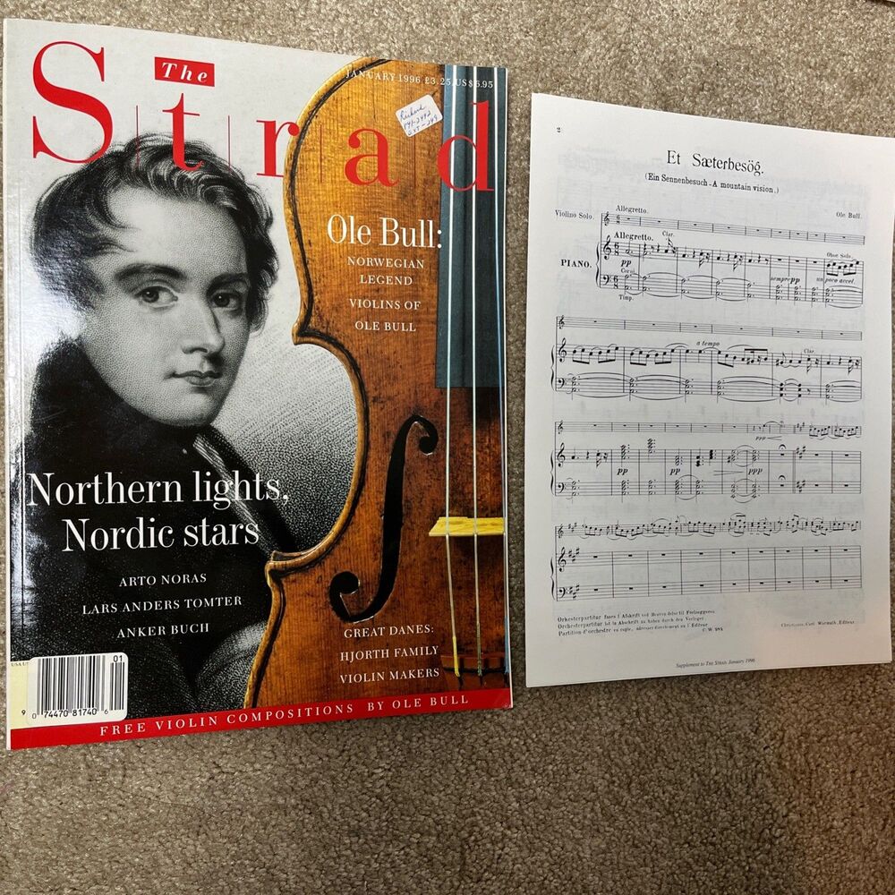 The Strad Magazine Jan 1996 Ole Bull Northern Lights Nordic Stars Violin Composi